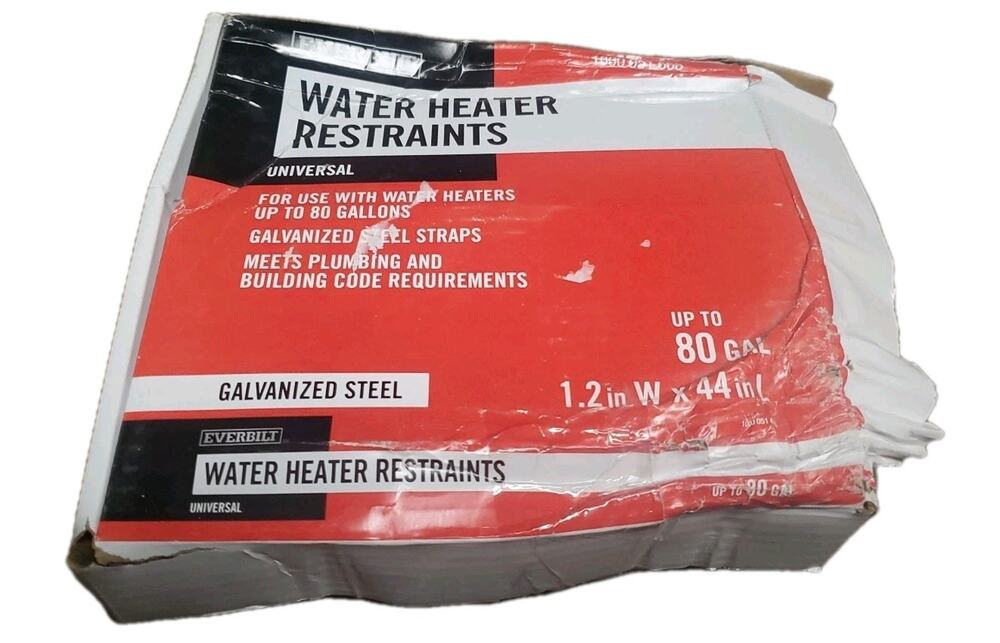 EVERBILT Galvanized Steel Water Heater Restraint Kit up to 80 gallons